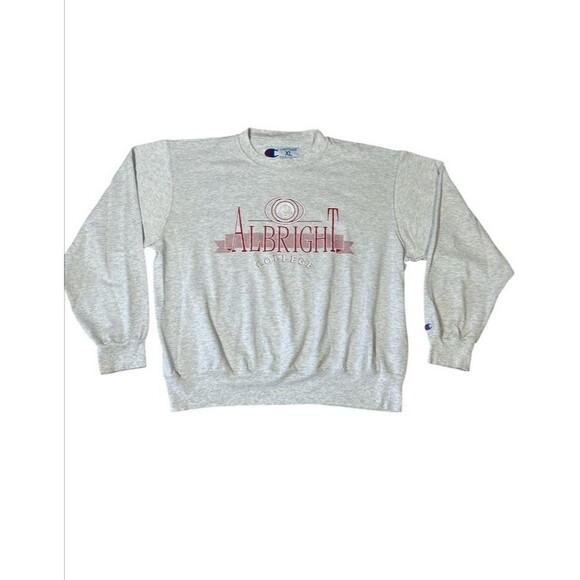 Vintage Champion 90's Albright‎ College Sweatshirt XL Gray - Picture 1 of 4